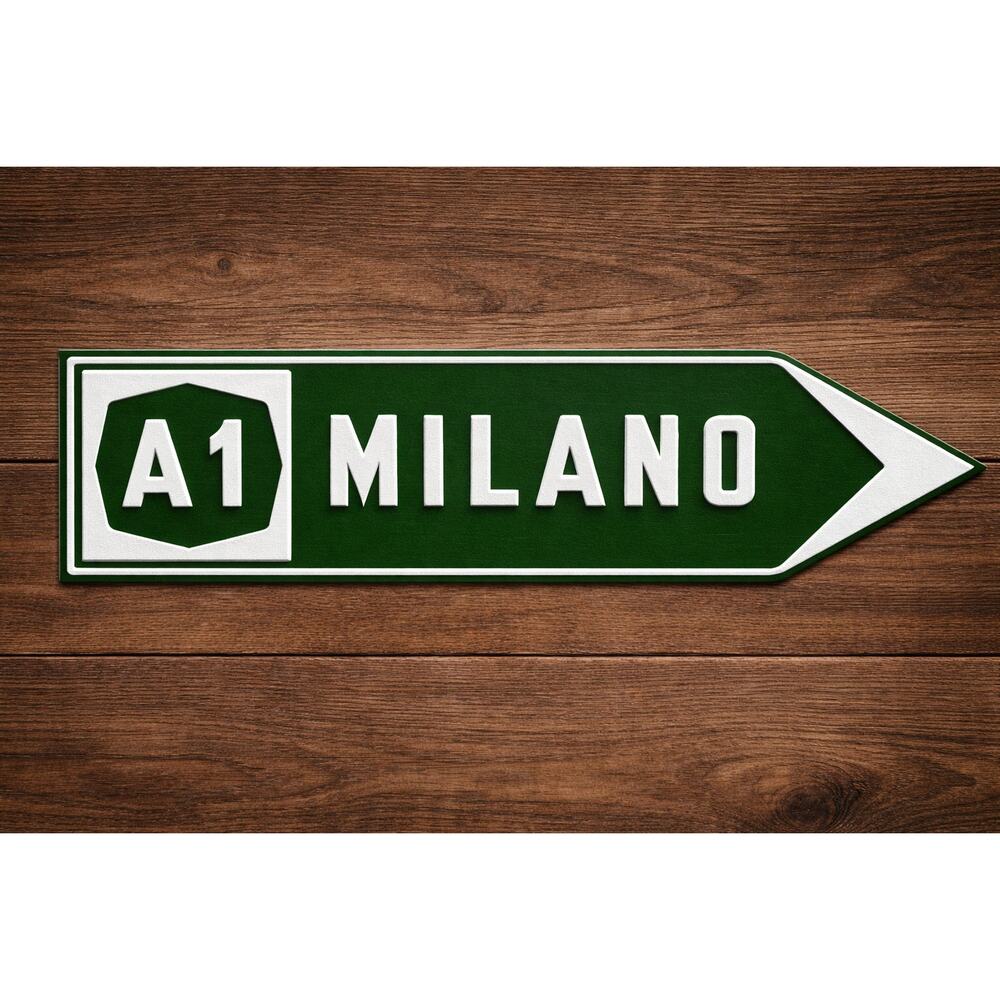 A1 Milano Road Sign Milan Italy Street Motorway Exit Arrow